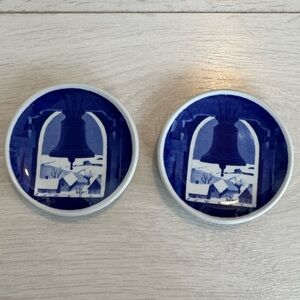 Royal Copenhagen Blue and White Earthenware Miniature 2010 Tourist Plaquettes